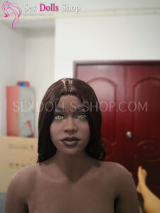 Irontech 158cm I cup black skin light brown nipples head Rachel