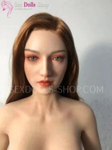 starpery 169cm C cup light tan skin brown nipples head Sarah TPE body silicone head